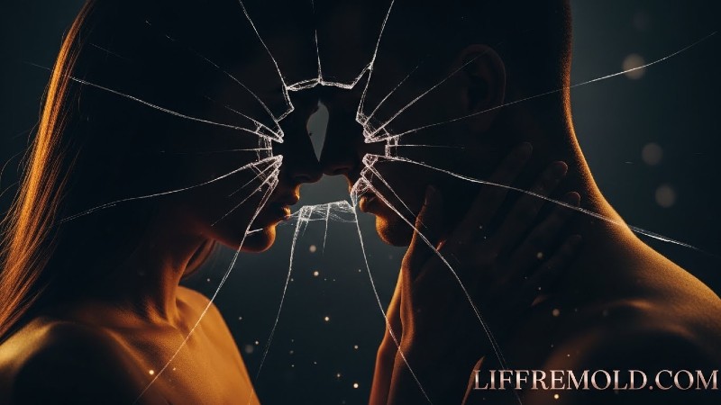 Distant couple sitting apart on couch showing signs of emotional disconnection in relationship