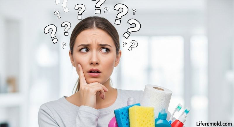 Confused person wondering about proper way to use common household items